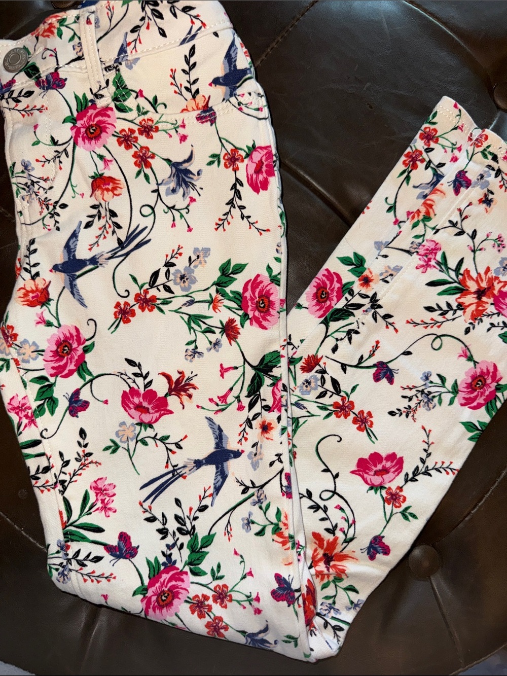 Old Navy White Floral Kids Jeans